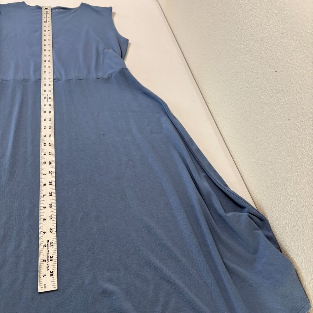 Coolibar Tierra Tank Midi Dress Womens Size M Blue UPF 50+ Vacation Beach 10657 - Picture 9 of 10